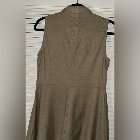T Tahari Women’s Linen Blend Sleeveless Collared Fit & Flare A-Line Dress Size 6 - Picture 5 of 11